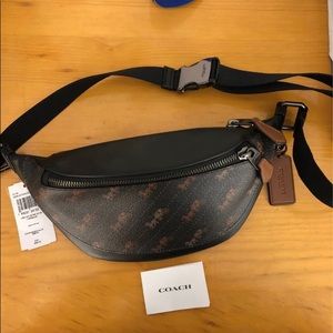 Mens leather coach Fanny pack brand new never worn